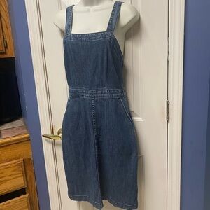 Women's Denim Jumper - Universal Thread™ size 2 overall jean dress mini zip